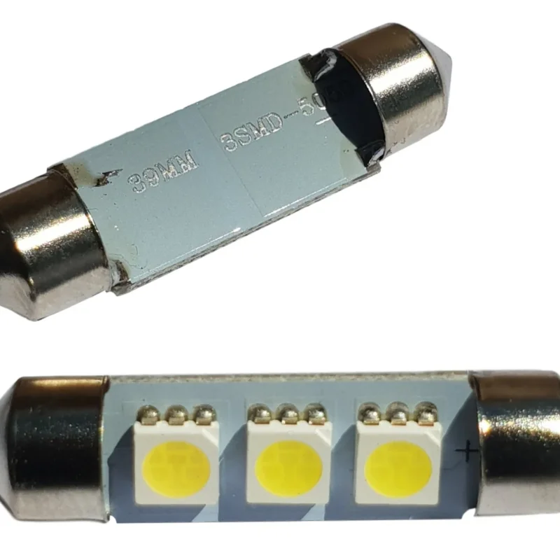 C5W 39mm autolamp 2 stuks | LED festoon | 3-SMD daglichtwit 6000K | 12 Volt DC Ekspresowa dostawa