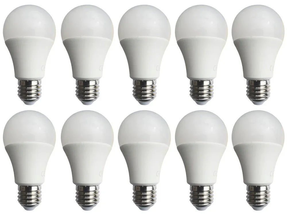 Gloeilamp E27 10 stuks | A60 LED lamp 10W=85W | daglichtwit 6400K Premium