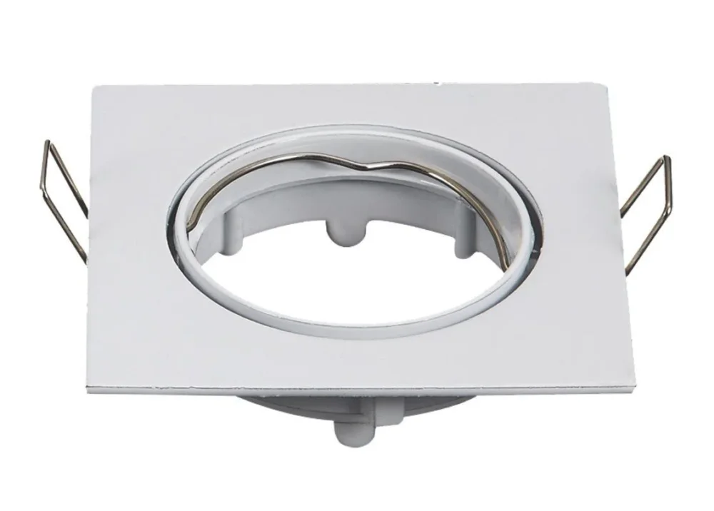 Inbouwframe 82mmx 82mm | vierkante kantelbare inbouwspot wit | boorgat Ø 74 mm Zamów dziś