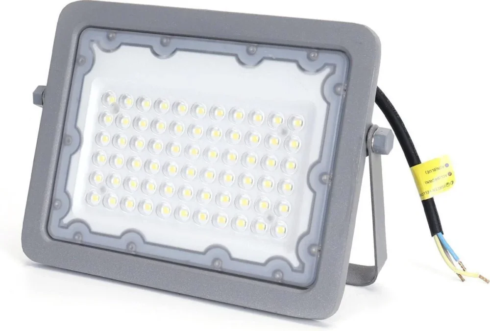 Super okazja Buitenlamp grijs | LED bouwlamp 50W=450W schijnwerper | koelwit 4000K - 90° lichthoek | waterdicht IP65
