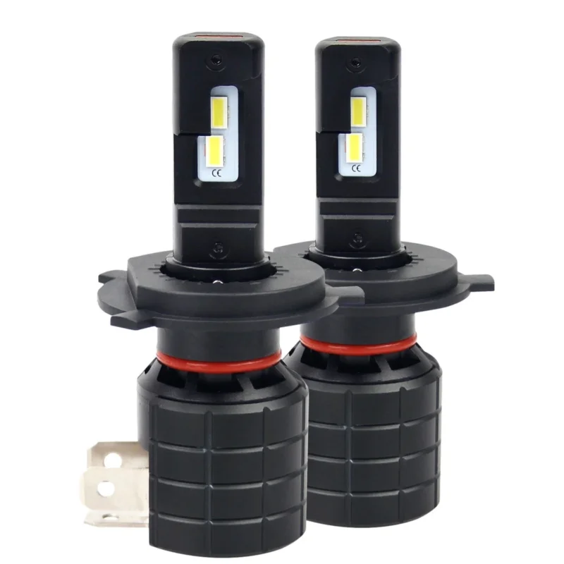 Promocja H4 koplamp set | 2x4-SMD LED daglichtwit 6000K - 5000 Lm/stuk | CAN-BUS 12V - 24V DC