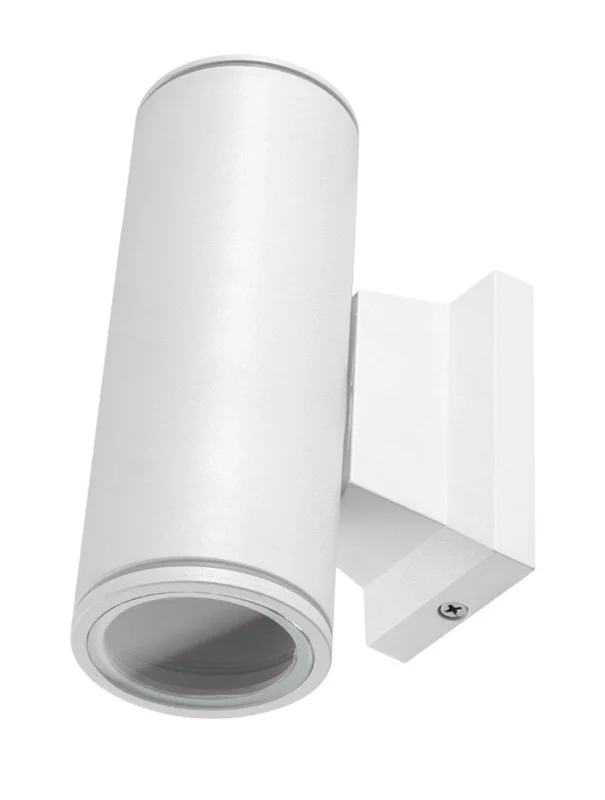 Buitenlamp rond wit | dubbele GU10 lampvoet voor twee spots | waterdicht IP65 Promocja