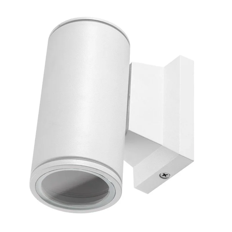 Łatwy zwrot Buitenlamp rond wit | enkele GU10 lampvoet voor één spot | waterdicht IP65
