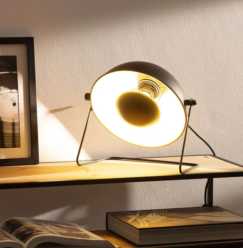 Oferta czasowa Tafellamp industrieel | modern design | buiten zwart - binnen goud | 30cm x 30cm
