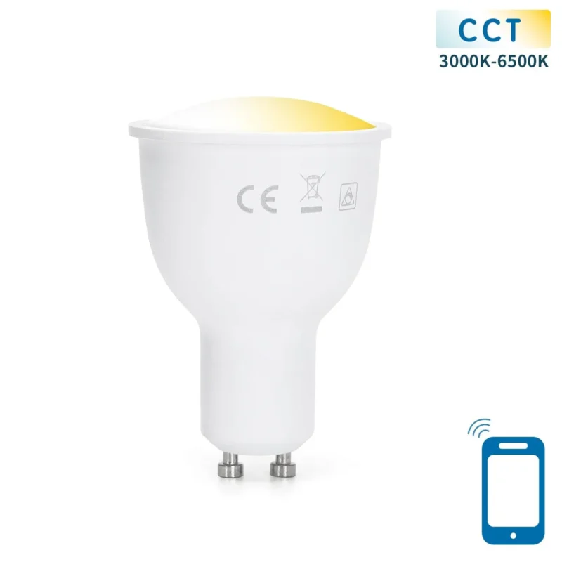GU10 spot WiFi CCT 3000K-6500K | PAR16 warmwit - daglichtwit - LED 7W=45W halogeenlamp Wyprzedaż