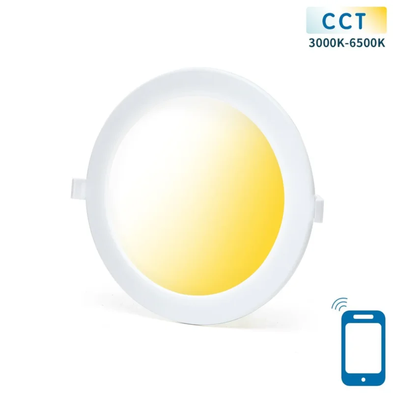 Downlight - inbouwspot Ø 22cm WiFi CCT 3000K-6500K | warmwit - daglichtwit - LED 18W=140W halogeen Okazja