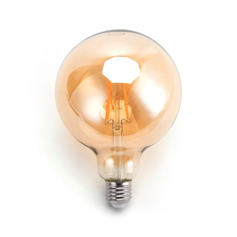 Globe gloeilamp G125 - E27 - amber glas | 8W=51W | flame filament 2200K Najlepsza cena