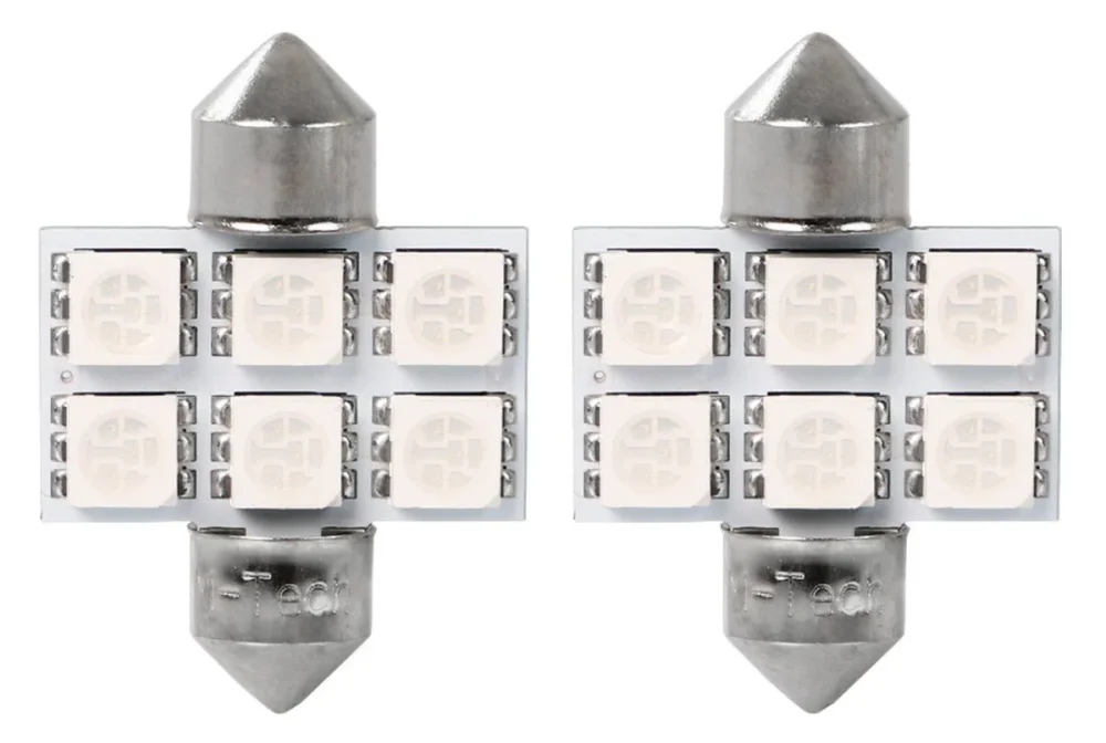 C5W 31mm autolamp 2 stuks blauw | LED festoon SV8.5 0.68W - 12V DC Łatwy zwrot