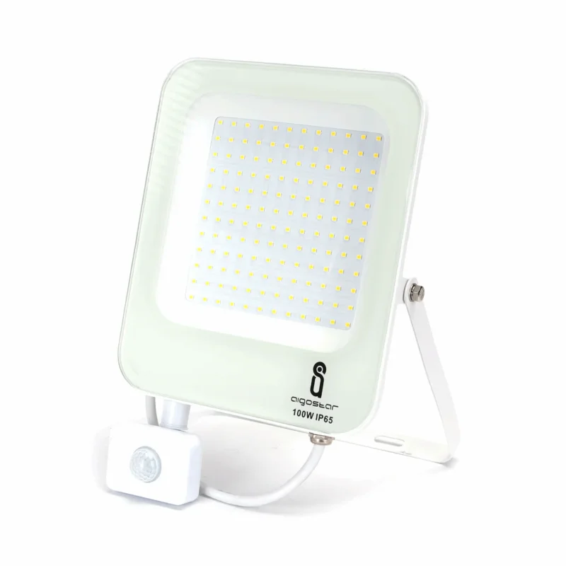 Darmowy zwrot Buitenlamp wit met IR bewegingssensor | LED 100W~8900Lm=900W schijnwerper | koelwit 4000K | waterdicht IP65