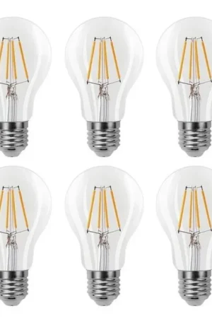 Zniżka Gloeilamp E27 3-staps-dimbaar 10 stuks | A60 LED 6W=60W halogeen verlichting | helder glas - warmwit filament 2700K