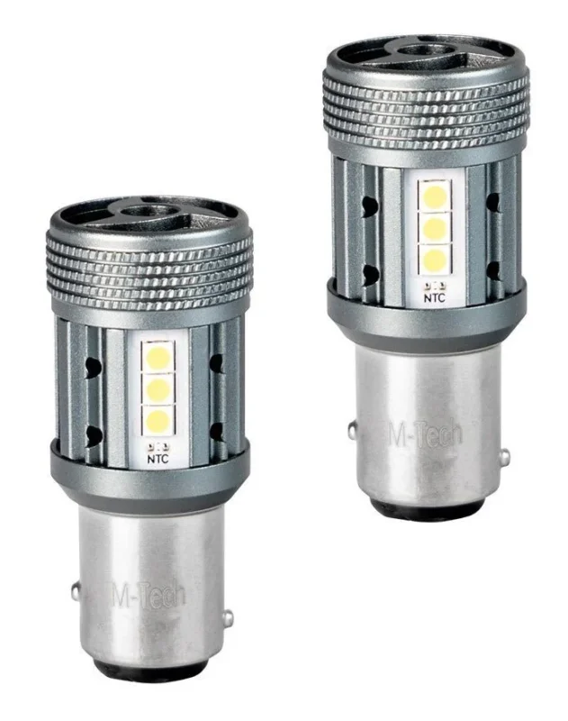 Wysoka jakość BAY15d - 1157 - autolamp set 2 stuks - 6500K | P21/5W 7528 - 2x 12-SMD LED | geforceerde koeling - CANBUS 12V & 24V DC