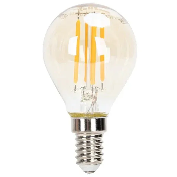 Kogellamp E14 dimbaar flame warmwit | G45 LED 4W~400Lm=38W halogeen verlichting | amber glas - 2200K Ograniczona ilość