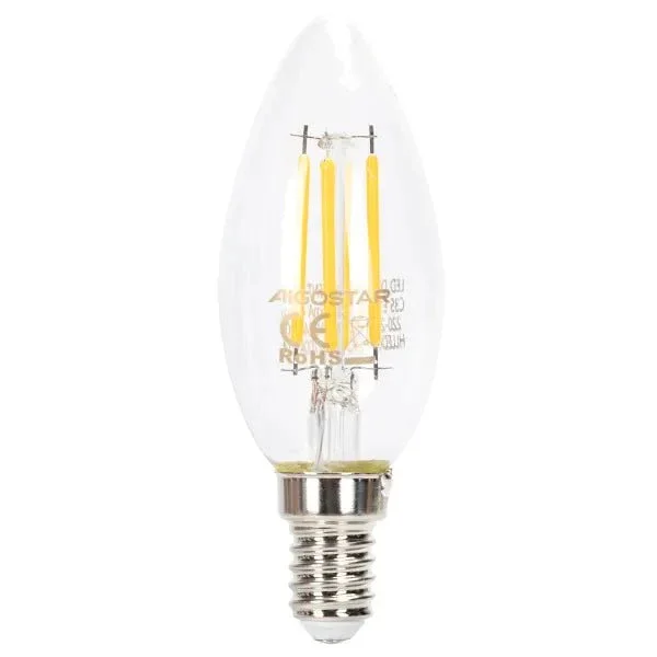 Zamów teraz LED kaarslamp E14 dimbaar warmwit 2700K - 4W 400 lumen - helder glas