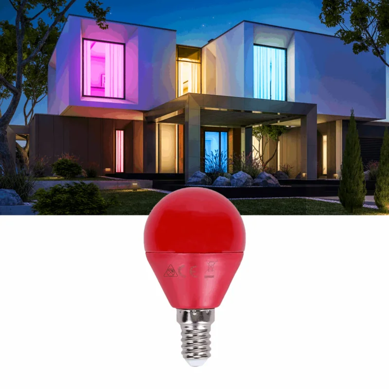 Nie przegap Kogellamp E14 rood | kleine fitting LED lamp 4W=30W gloeilamp | 230V
