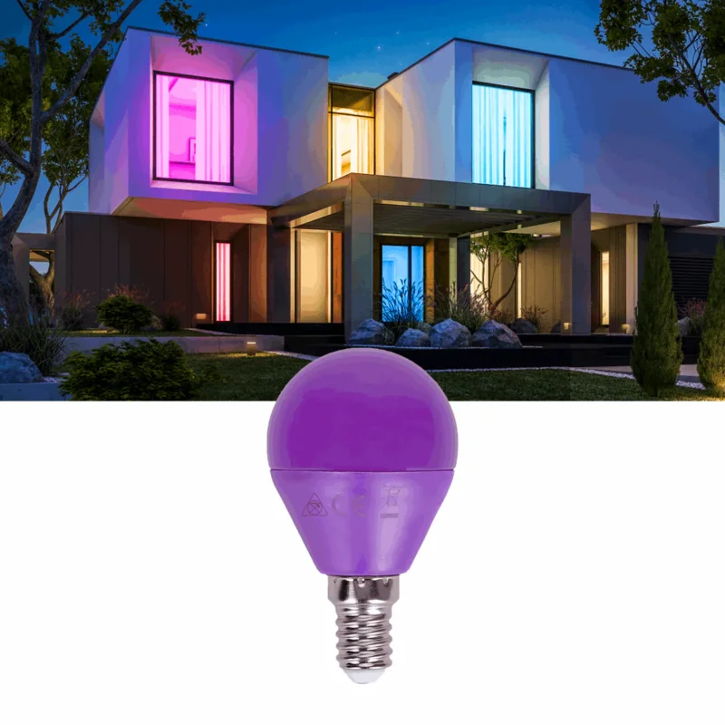 Nowość Kogellamp E14 paars | kleine fitting LED lamp 4W=30W gloeilamp | 230V