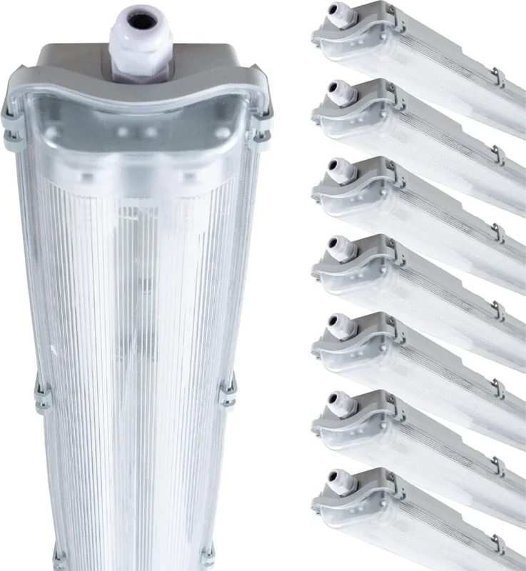 Wyjątkowa oferta LED Vochtbestendig armatuur 5760 Lumen - 48W - Daglichtwit 6500K - 150cm - IP65 - 8 stuks