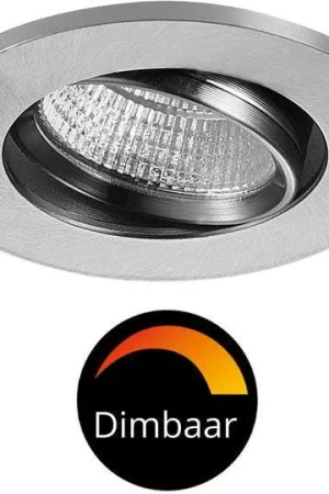 LED's Light Pro LED Inbouwspot Nikkel - DimToWarm - Ø 68mm - Kantelbaar - Warm wit licht - CRI95 Ekspresowa dostawa