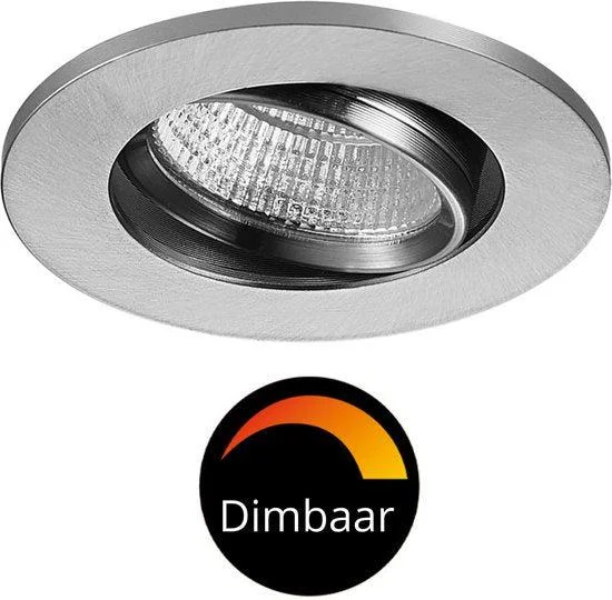 LED's Light Pro LED Inbouwspot Nikkel - DimToWarm - Ø 68mm - Kantelbaar - Warm wit licht - CRI95 Ekspresowa dostawa