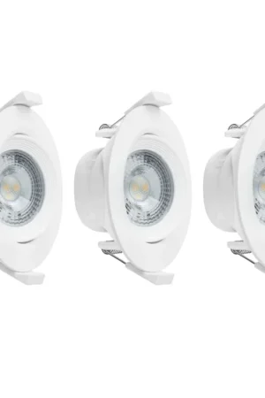 Nowość LED Inbouwspot 360 Lumen - 5W - Warmwit - Dimbaar - Kantelbaar - Wit - 3 stuks