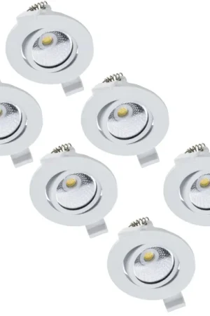 Rabat 6 PACK - LED's Light PRO Inbouwspot 68 mm - Indoor & Outdoor - 3 lichtkleuren - Dimbaar licht - Wit