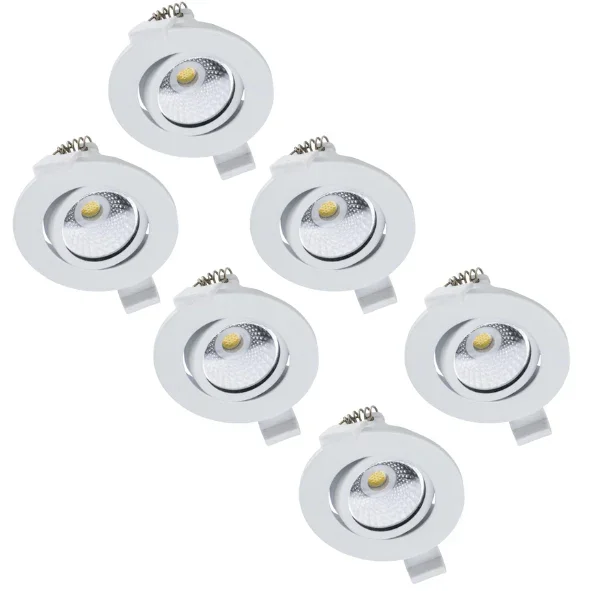 Rabat 6 PACK - LED's Light PRO Inbouwspot 68 mm - Indoor & Outdoor - 3 lichtkleuren - Dimbaar licht - Wit