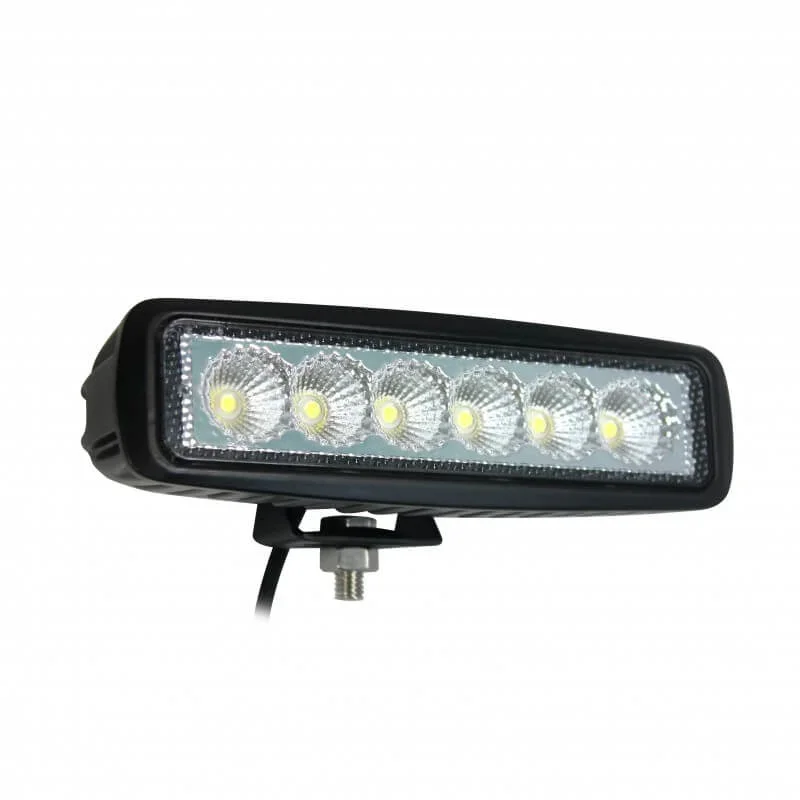 Darmowy zwrot LED werklamp | 18 watt | 1440 lumen | 12-24v | Floodbeam zwart | 16018FBM