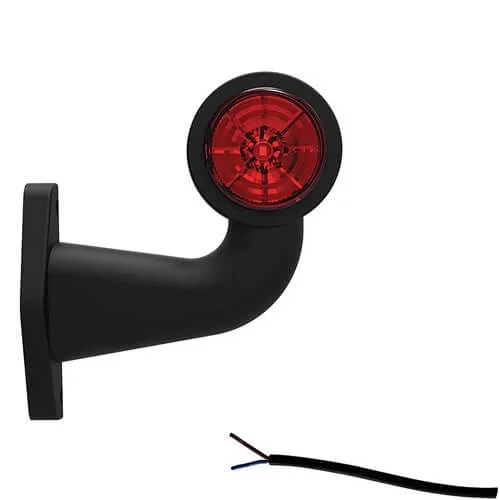 Rechts | LED breedtelamp met haakse steel | 12-36v | 20cm. kabel | M10BV-402RW Cena promocyjna