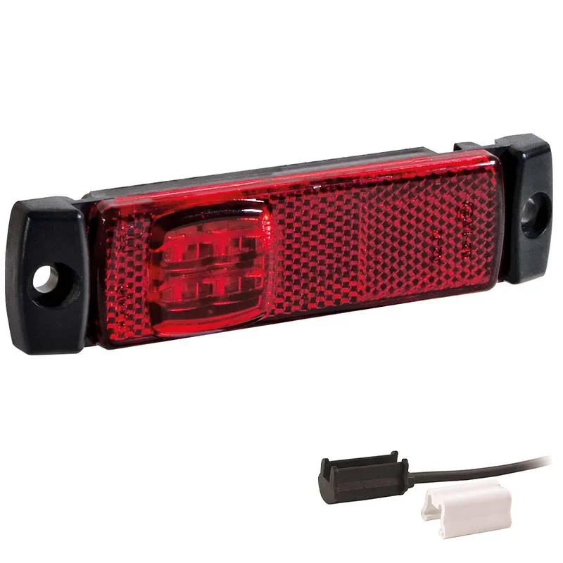 Ostatnia szansa LED markeringslicht rood | 12-24v | 1,5mm. connector | M10MV-196R