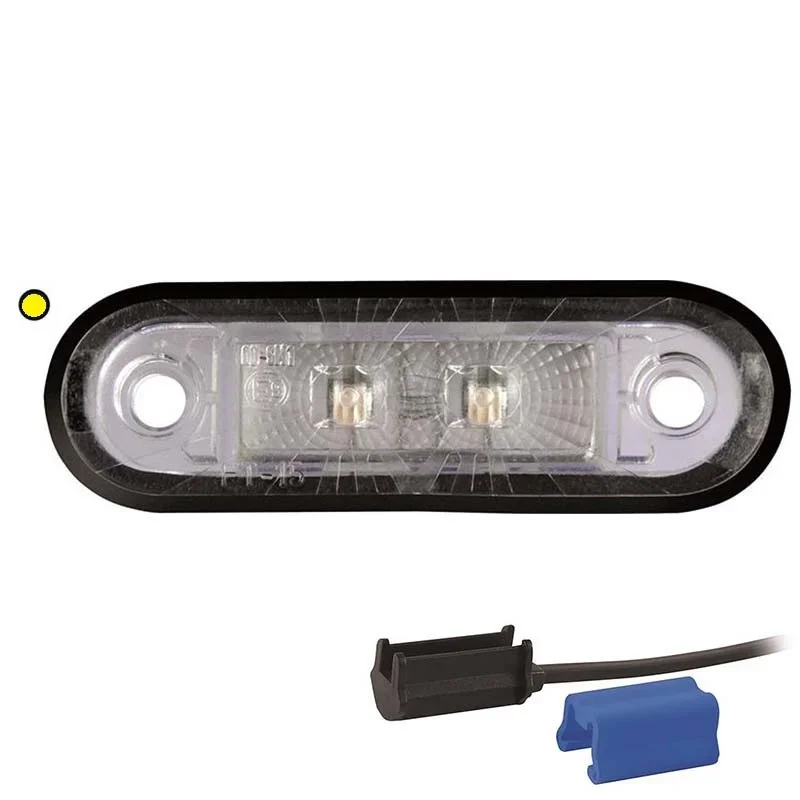 Okazja LED markeringslicht amber | 12-24v | 0,75mm². connector | M10MV-210A