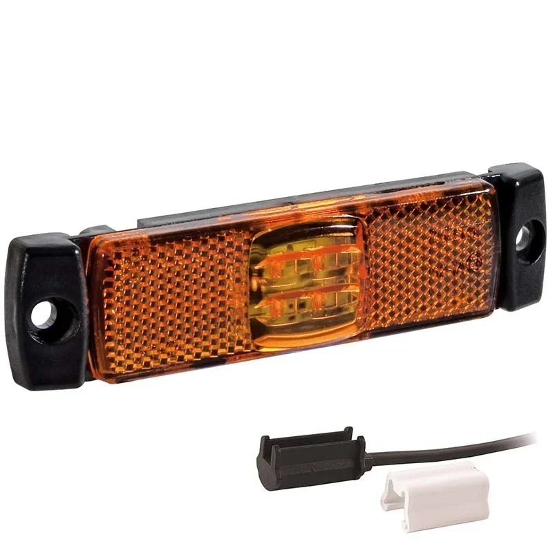 Szybka wysyłka LED markeringslicht amber | 12-24v | 1,5mm². connector | M10MV-120A