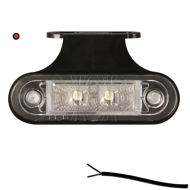 Wyjątkowa oferta LED markeringslicht rood | 12-24v | 50cm. kabel | M10MV-400R