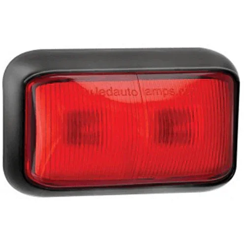 Premium LED markeringslicht rood | 12-24v | 40cm. kabel | 58RME