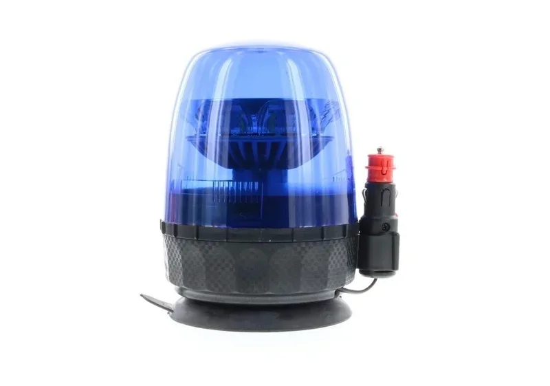 Łatwy zwrot LED R65 zwaailamp blauw 12/24v magneetmontage, enkele flits | D14734