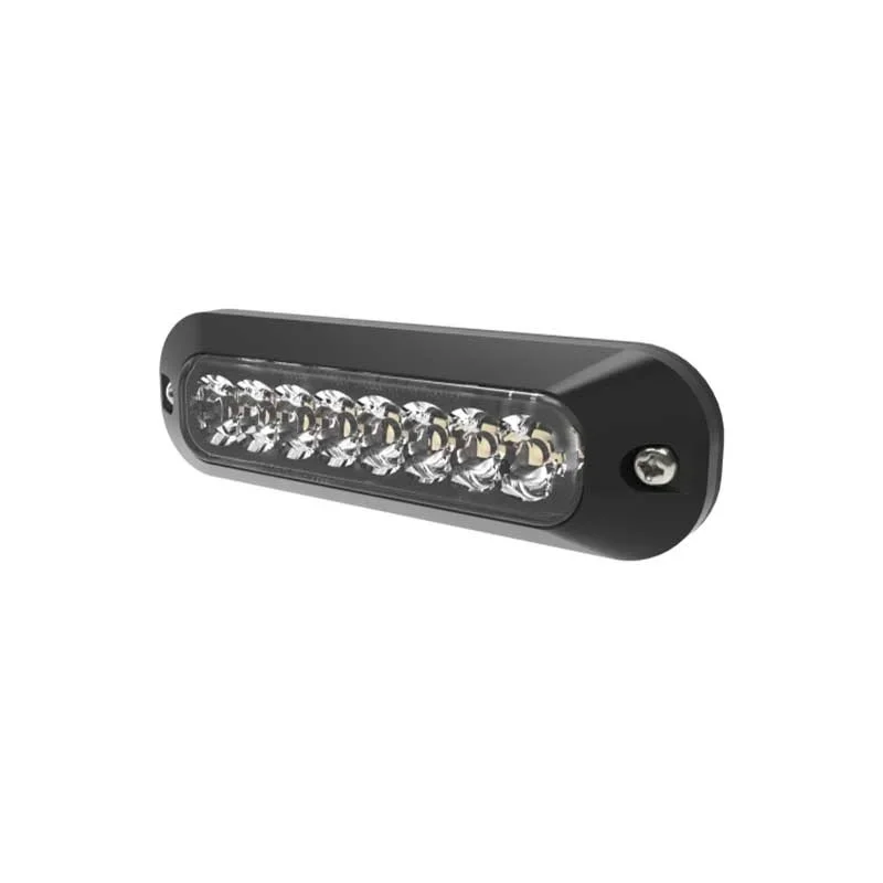 Darmowy zwrot LED flitser 8-LED | R65 | amber + wit (split) | 12-24v | ED3744AC