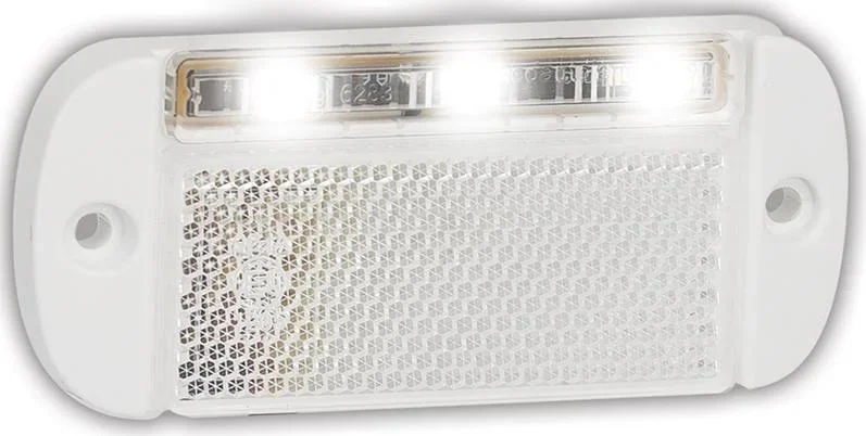LED markeringslicht wit | 12-24v | 50cm. kabel | 44WWME Łatwy zwrot