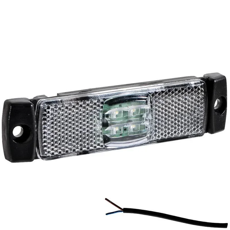 LED markeringslicht wit | 12-24v | 50cm. kabel | M10MV-100W Rabat