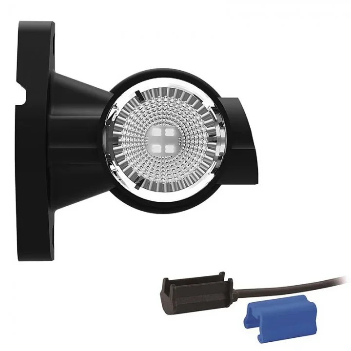 Links | LED breedtelamp | korte steel | 12-24v | 0,75mm². connector | M10BV-911RWA Rabat