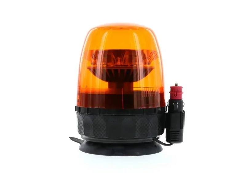Cena promocyjna LED R65 zwaailamp amber 12/24v magneetvoet+zuignap, roterend | D14484