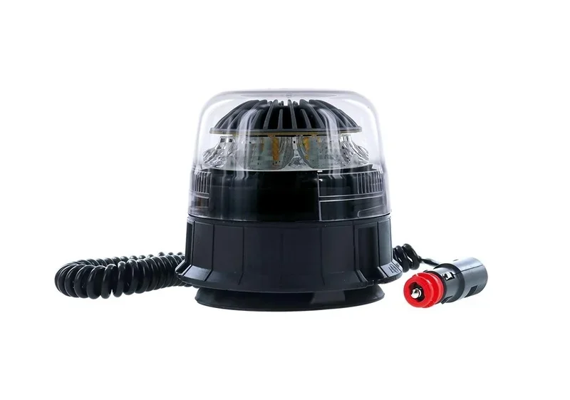 LED R65 zwaailamp amber/transp. 12/24v magneetmontage, enkel | D14754 Zniżka