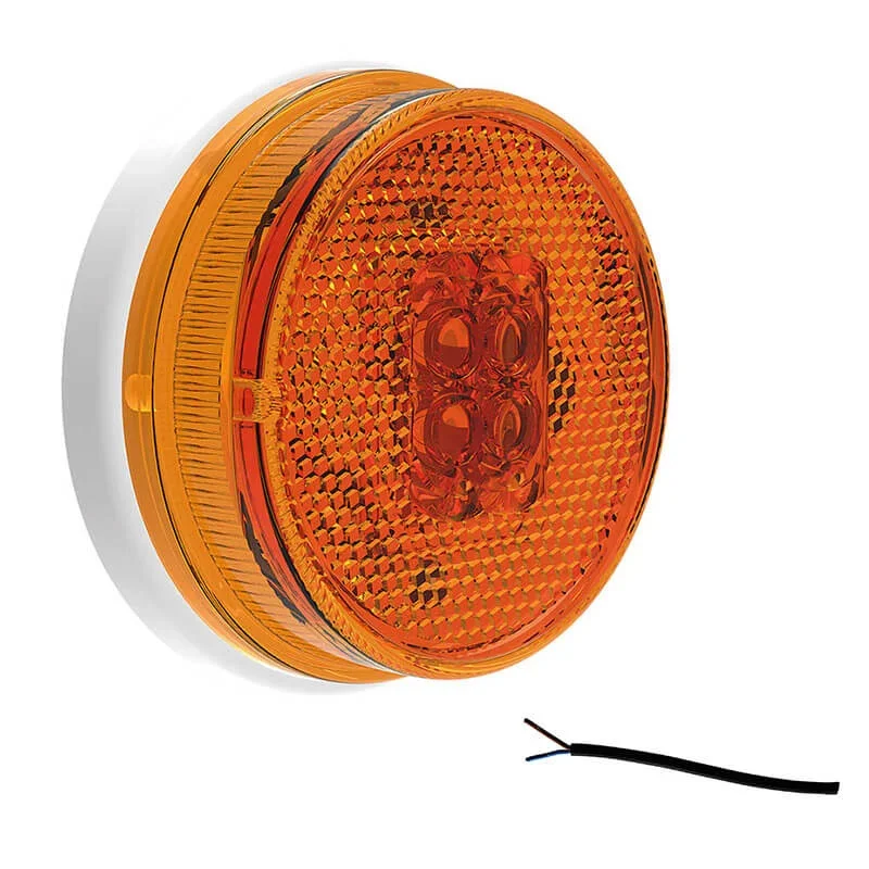 Obniżka ceny LED markeringslicht amber | 12-24v | 50cm. kabel | MV-1300A