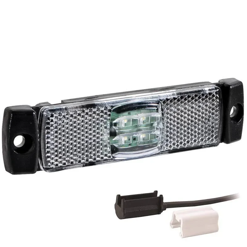 LED markeringslicht wit | 12-24v | 1,5mm². connector | M10MV-120W Wyjątkowa oferta