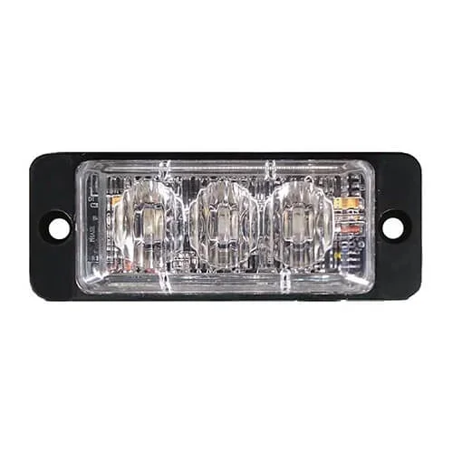 LED Flitser 3 LED's | R65 | ultra platte slimline | amber | 10-30v | S11F3002 Premium