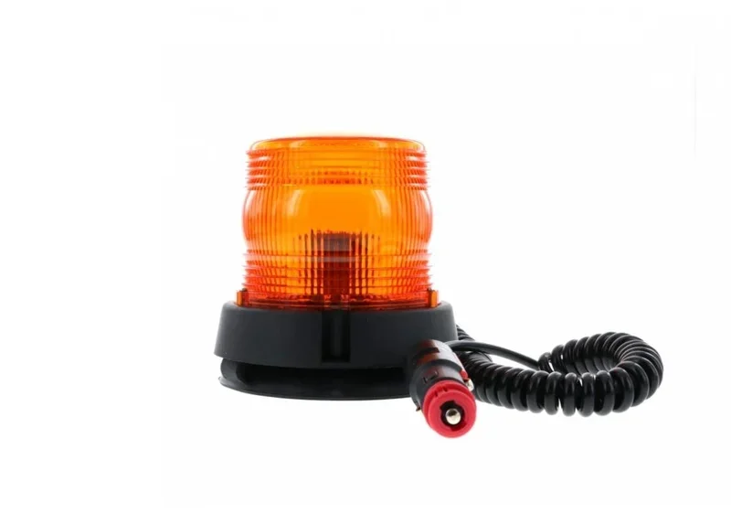 Tani LED zwaailamp amber 12/24v magneetmontage, dubbele flits | D14450