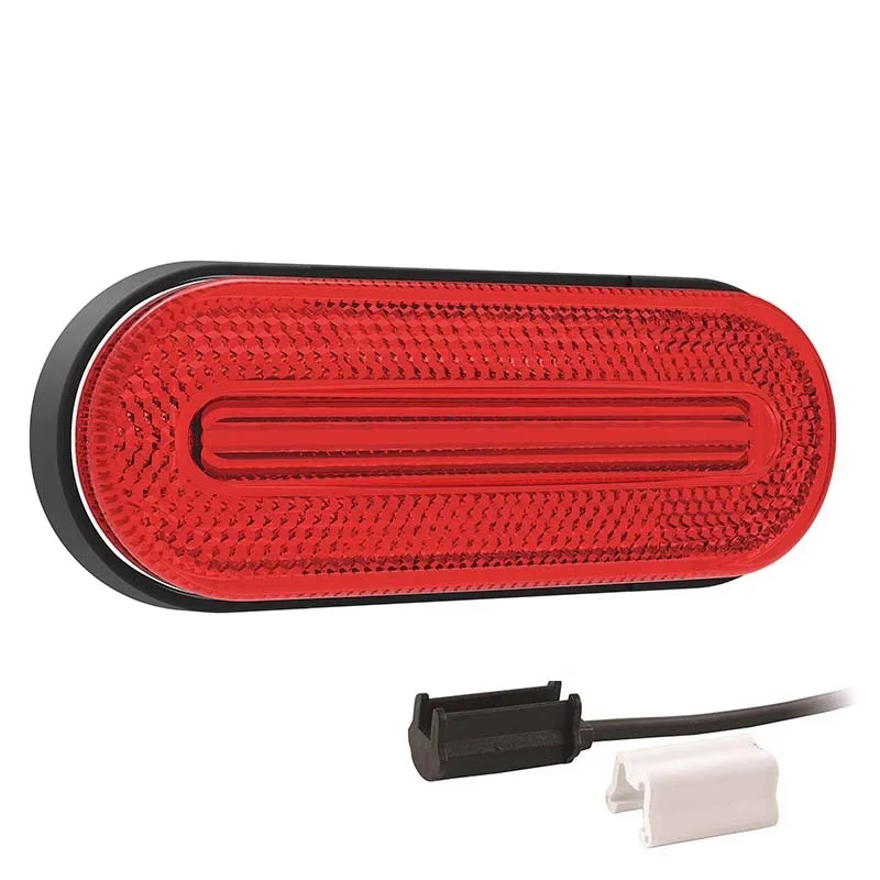 Łatwy zwrot LED markeringslicht rood | 12-24v | 1,5mm². connector | M10MV-720R