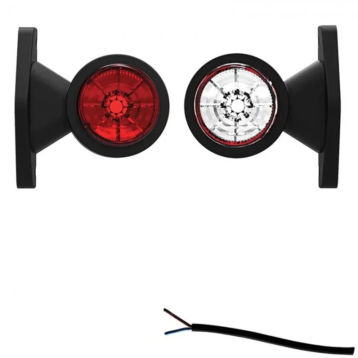 LED breedtelamp met korte steel | 12-24v | 20cm. kabel | M10BV-100RW Premium