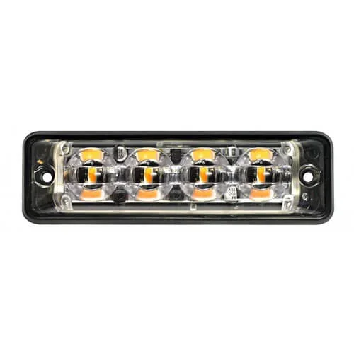 LED flitser 4 LED's | ultra platte Slimline | blauw | 10-30v | SSLED4DVB Ostatnia szansa