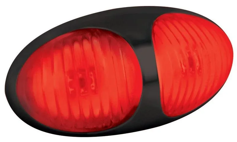 Darmowy zwrot LED markeringslicht rood | 12-24v | 10cm. kabel | 37RM2P