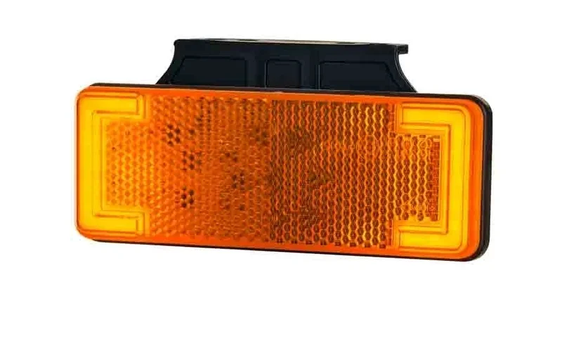 LED markeringslicht neon amber met beugel | 12-24v | 50cm. kabel | MV-3150A Ostatnie sztuki