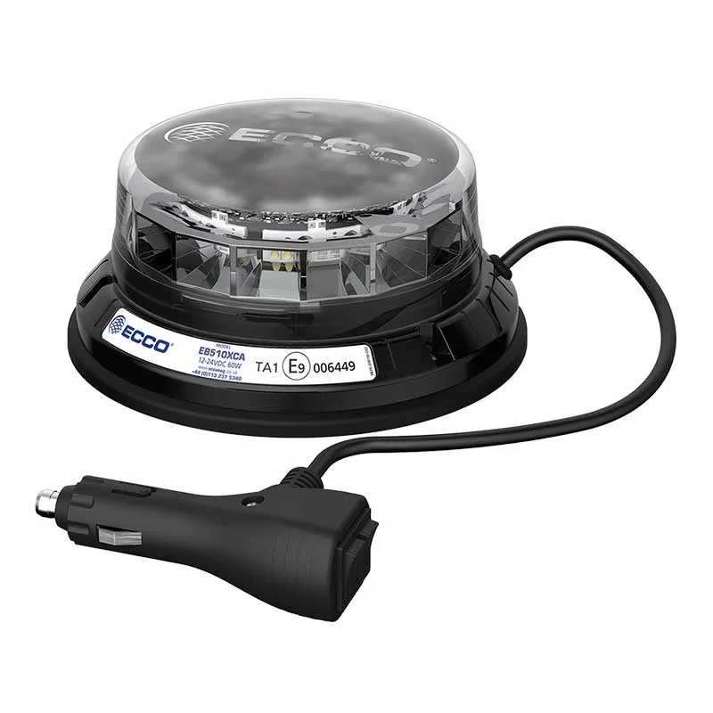 LED R65 Zwaailamp 12-24v Amber/transp./CISPR25/IP69K/Magneet | EB5104CA Dodaj do koszyka