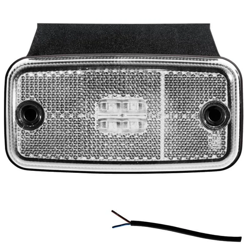 LED markeringslicht wit | 12-24v | 50cm. kabel | M10MV-650W Wyjątkowa oferta